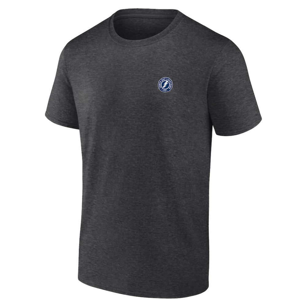 Tampa Bay Lightning Fanatics Backbone T-Shirt - Heather Charcoal T-shirts