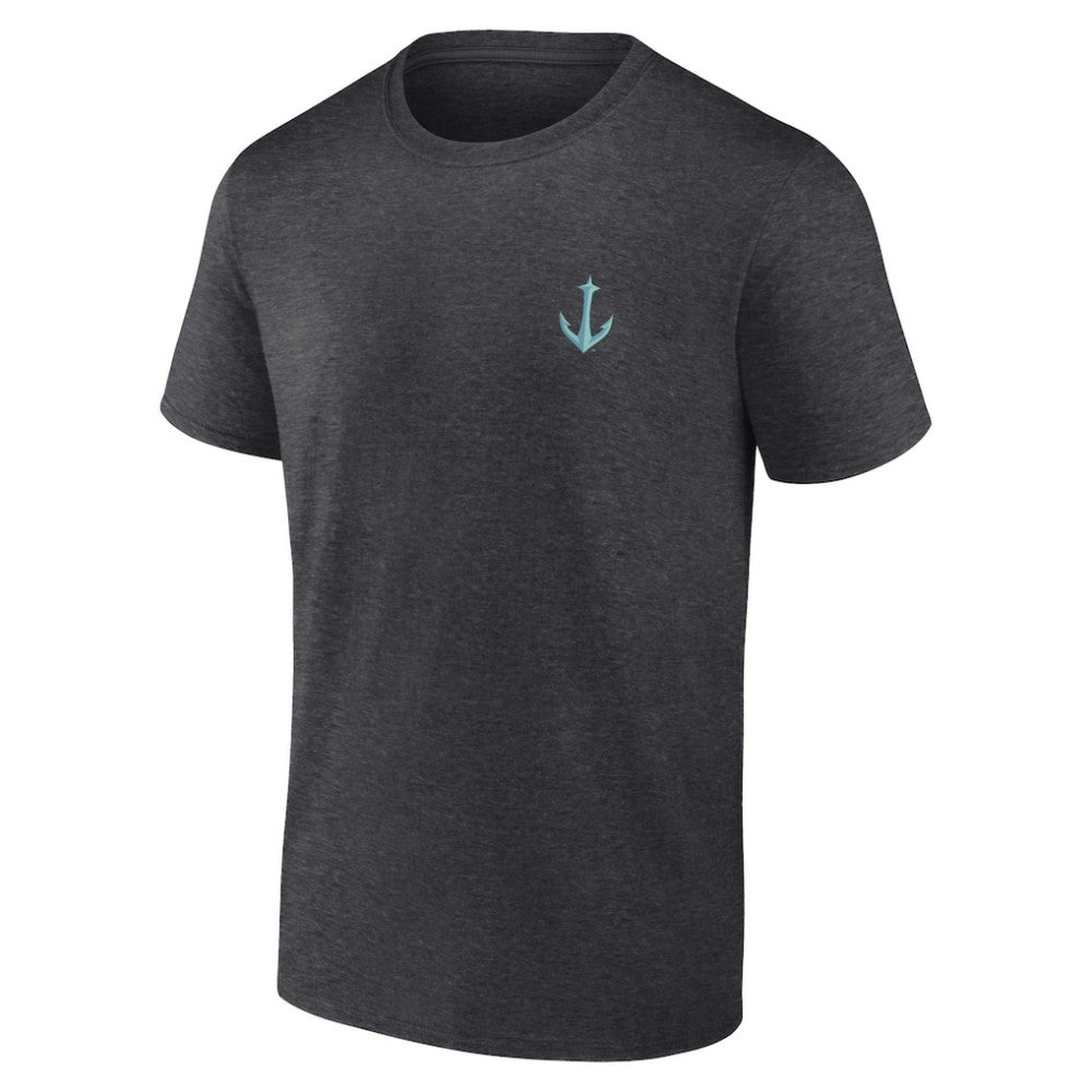 Seattle Kraken Fanatics Backbone T-Shirt - Heather Charcoal T-shirts