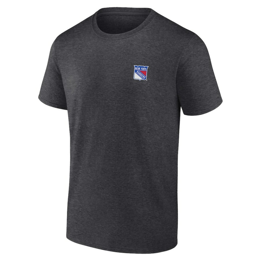 New York Rangers Fanatics Backbone T-Shirt - Heather Charcoal T-shirts