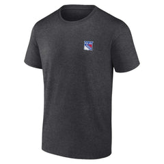 New York Rangers Fanatics Backbone T-Shirt - Heather Charcoal T-shirts