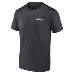 Pittsburgh Penguins Fanatics Backbone T-Shirt - Heather Charcoal T-shirts