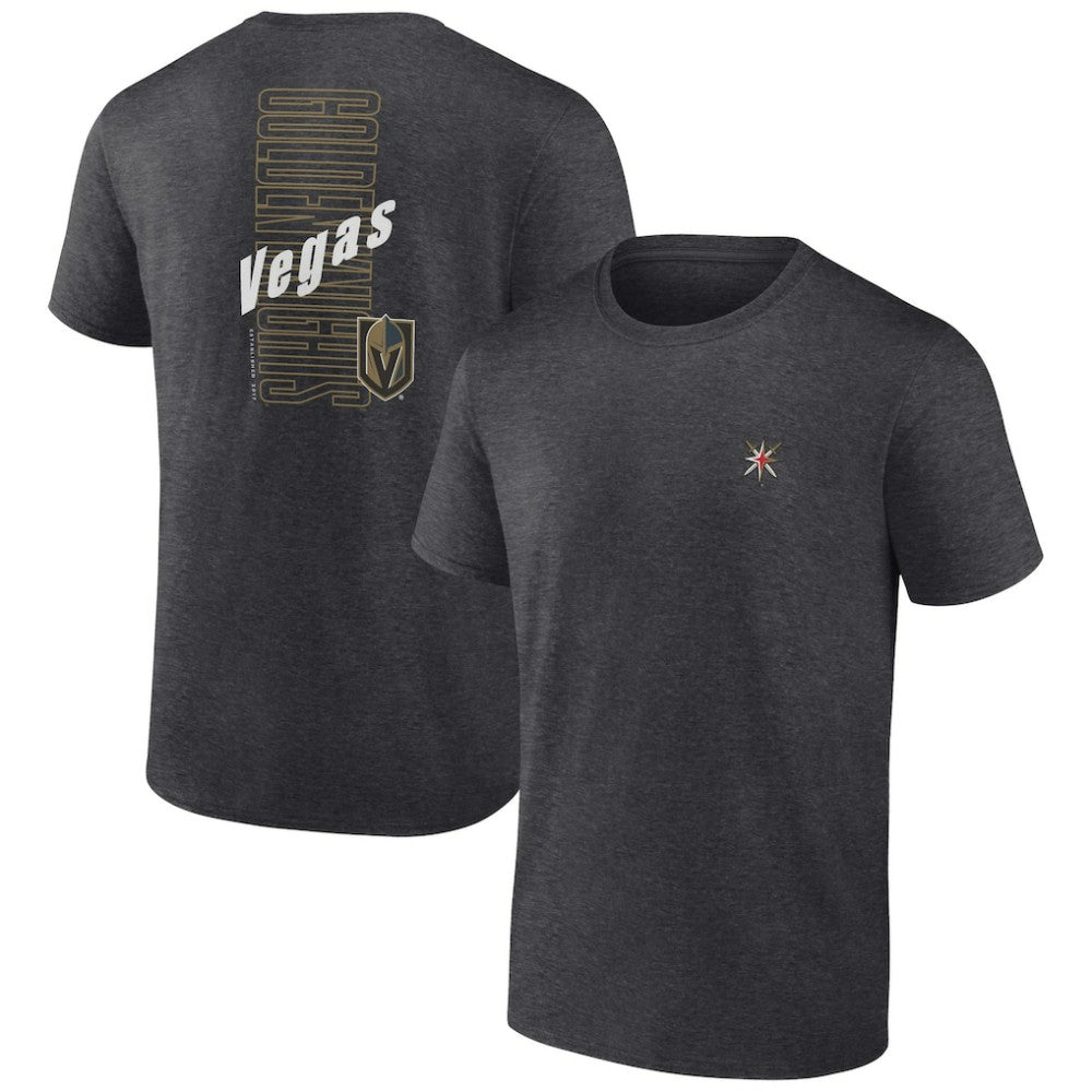 Vegas Golden Knights Fanatics Backbone T-Shirt - Heather Charcoal T-shirts