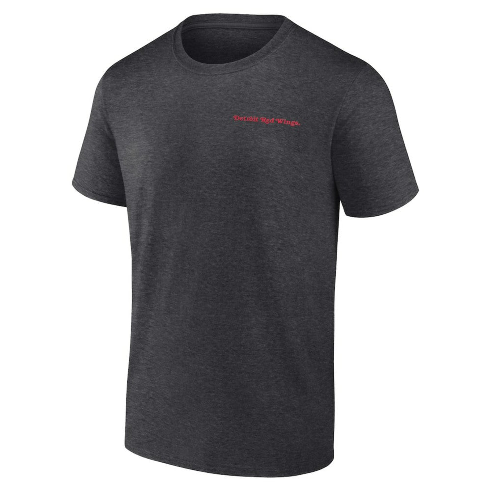 Detroit Red Wings Fanatics Backbone T-Shirt - Heather Charcoal T-shirts