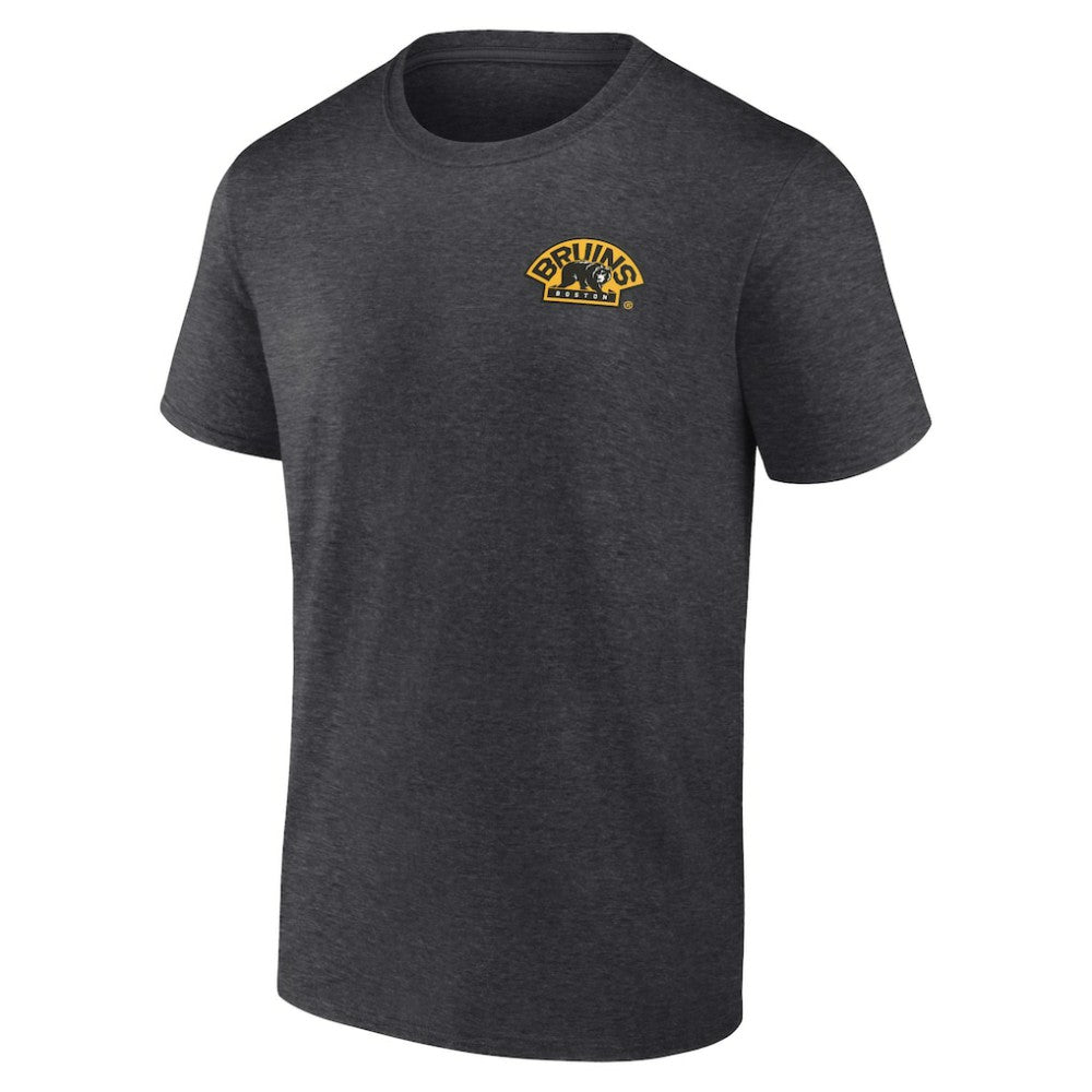 Boston Bruins Fanatics Backbone T-Shirt - Heather Charcoal T-shirts