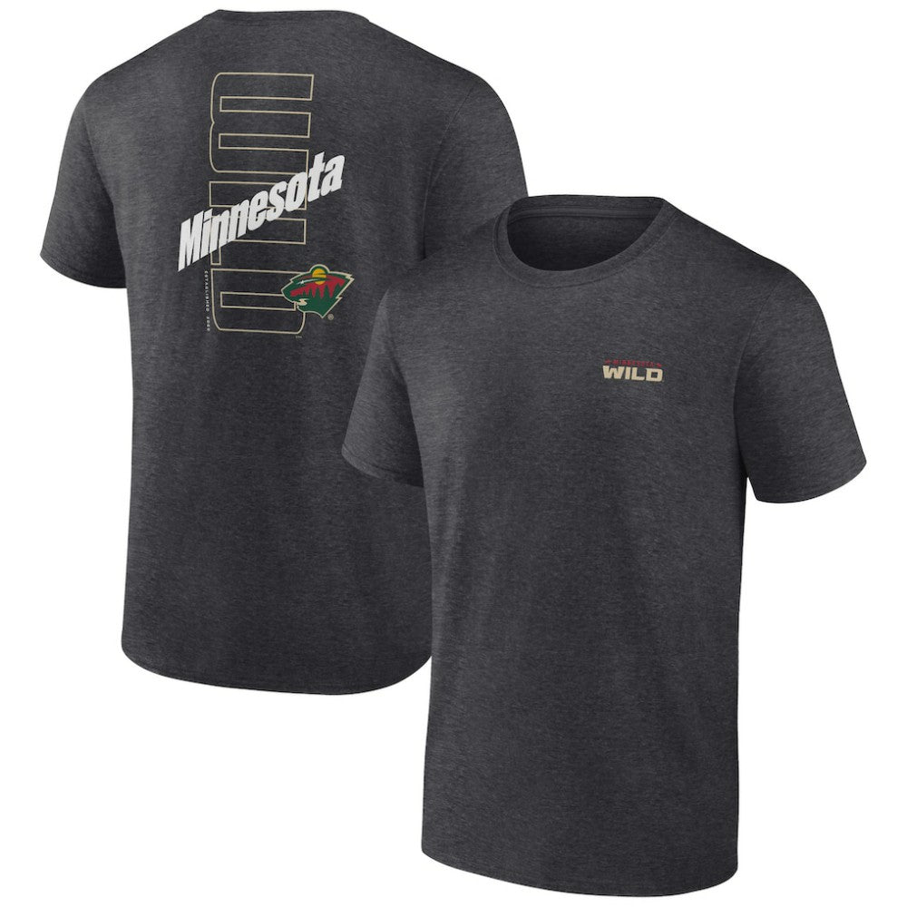 Minnesota Wild Fanatics Backbone T-Shirt - Heather Charcoal T-shirts