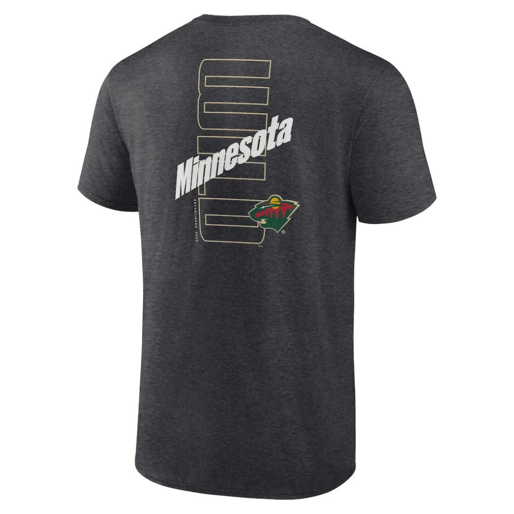 Minnesota Wild Fanatics Backbone T-Shirt - Heather Charcoal T-shirts