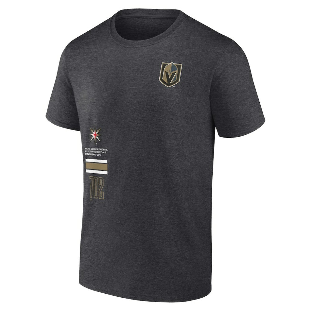 Vegas Golden Knights Fanatics Represent T-Shirt - Heather Charcoal T-shirts