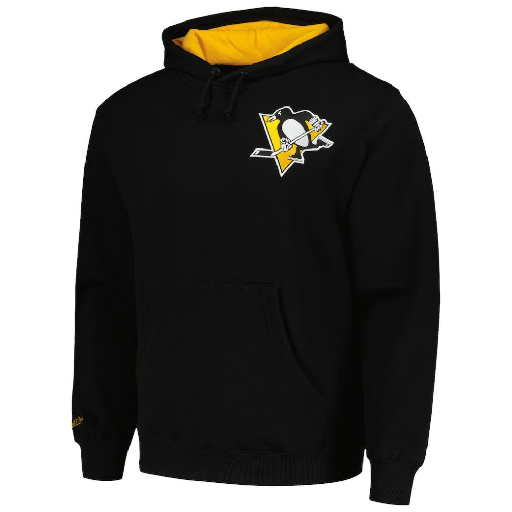 Mario Lemieux Pittsburgh Penguins Mitchell & Ness Premium Name & Number Fleece Pullover Sweatshirt - Black Sweatshirts