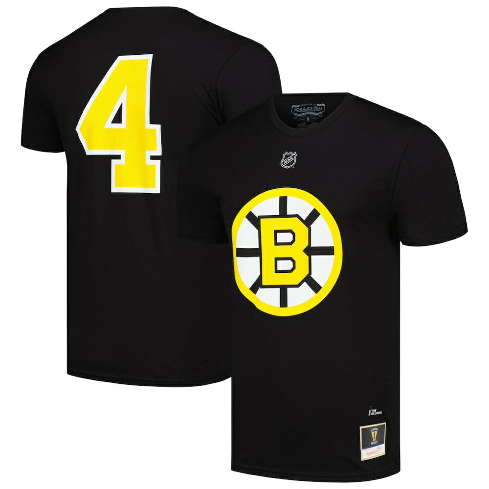 Bobby Orr Boston Bruins Mitchell & Ness Name & Number T-Shirt - Black T-shirts