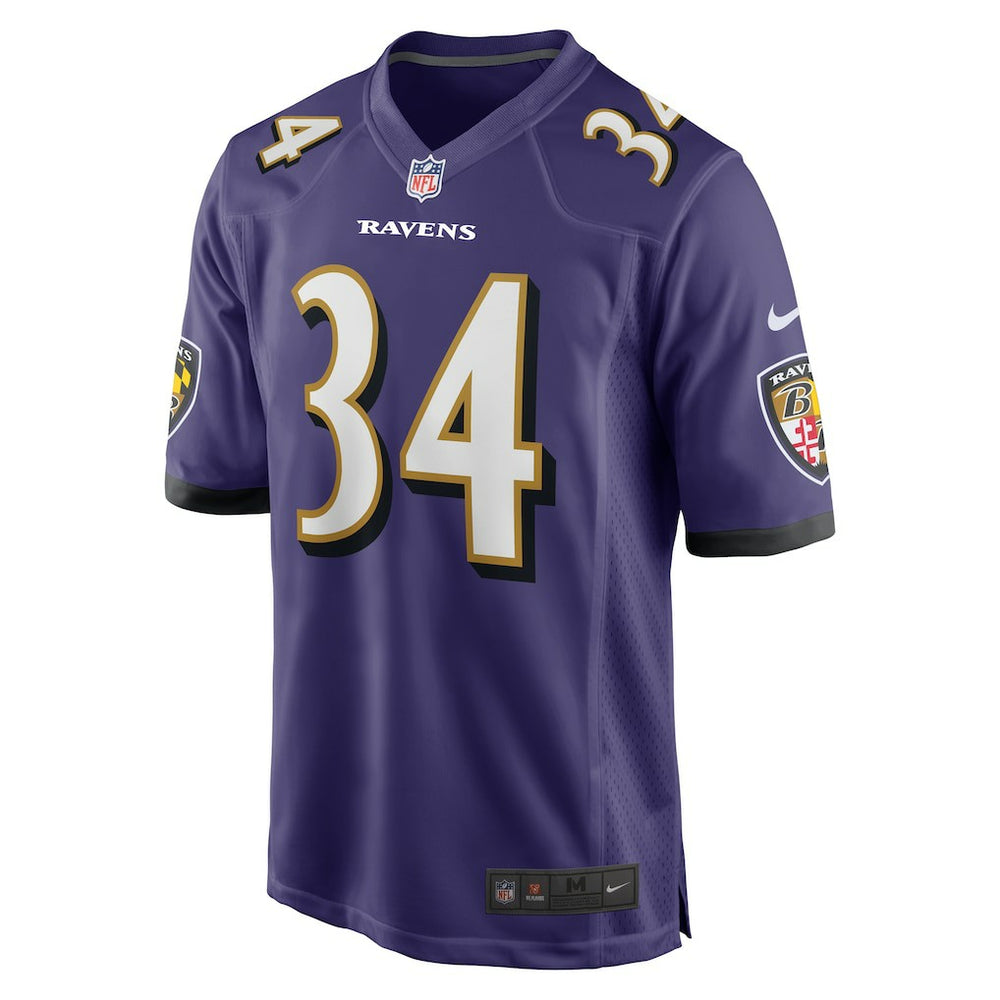 Keaton Mitchell Baltimore Ravens Game Jersey - Purple on sale