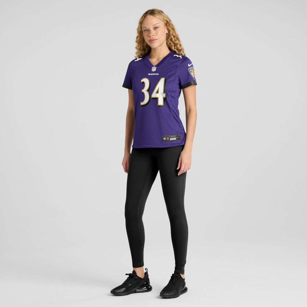 Keaton Mitchell Baltimore Ravens Women's Game Jersey - Purple for sale