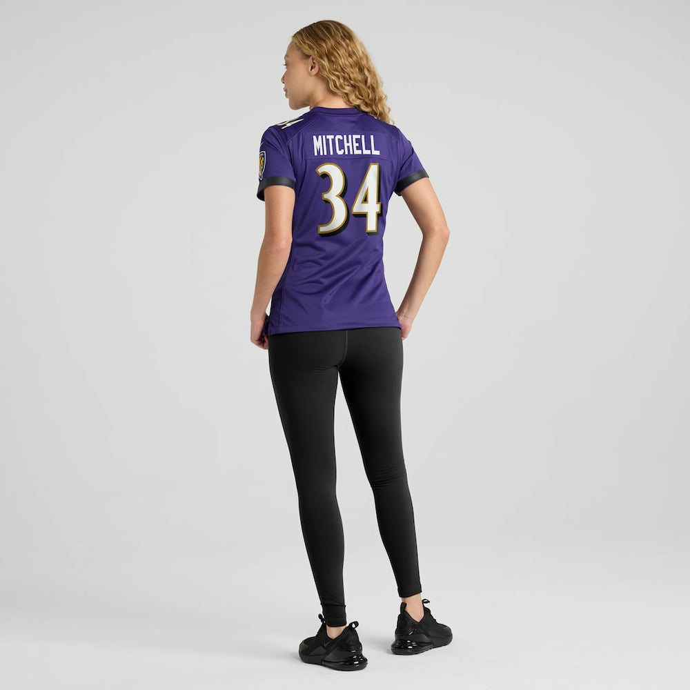 Keaton Mitchell Baltimore Ravens Women's Game Jersey - Purple for sale