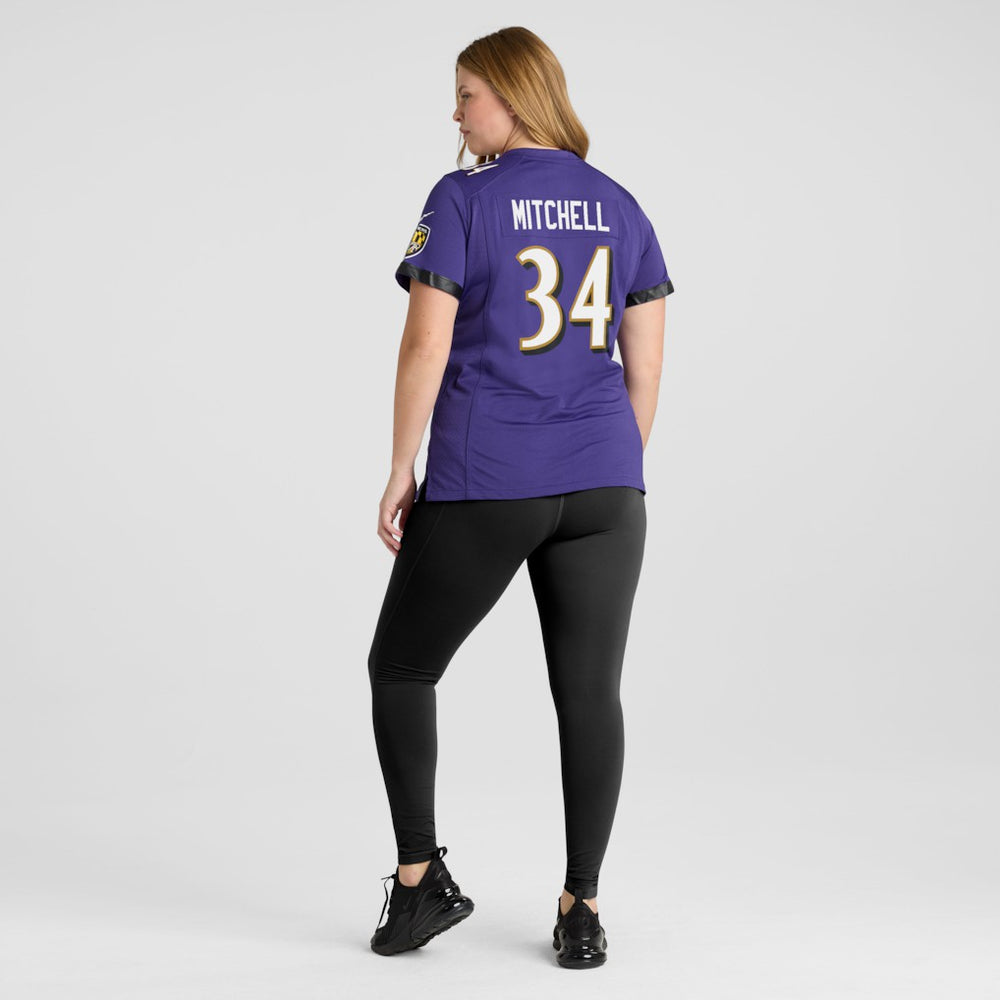 Keaton Mitchell Baltimore Ravens Women's Game Jersey - Purple for sale