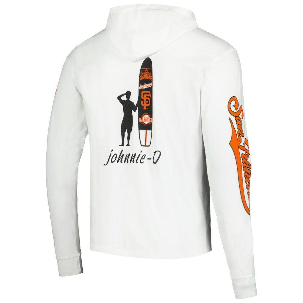 San Francisco Giants johnnie-O Eddie Long Sleeve Hoodie T-Shirt White