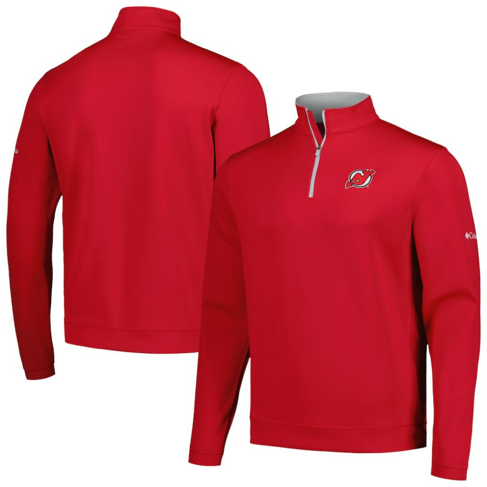 New Jersey Devils Columbia Wickham Hills Omni-Wick Quarter-Zip Jacket - Red Jerseys