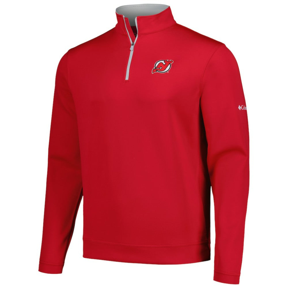 New Jersey Devils Columbia Wickham Hills Omni-Wick Quarter-Zip Jacket - Red Jerseys