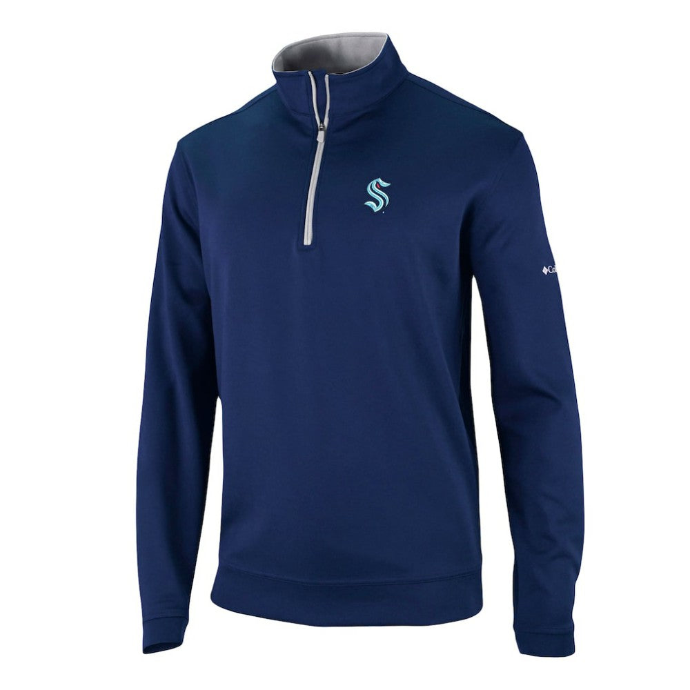 Seattle Kraken Columbia Wickham Hills Omni-Wick Quarter-Zip Jacket - Deep Sea Blue Jackets