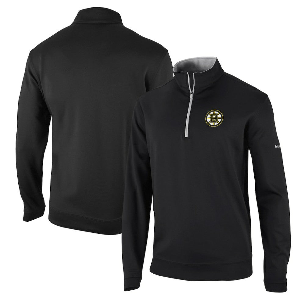 Boston Bruins Columbia Wickham Hills Omni-Wick Quarter-Zip Jacket - Black Jackets