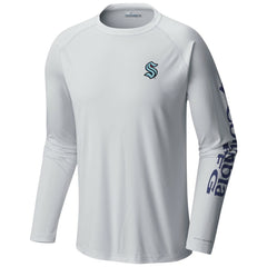 Seattle Kraken Columbia Terminal Tackle Omni-Shade Raglan Long Sleeve T-Shirt - White T-shirts