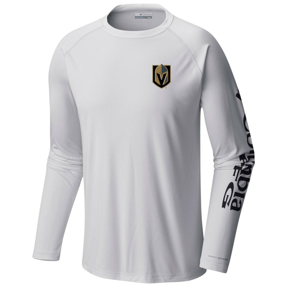 Vegas Golden Knights Columbia Terminal Tackle Omni-Shade Raglan Long Sleeve T-Shirt - White T-shirts