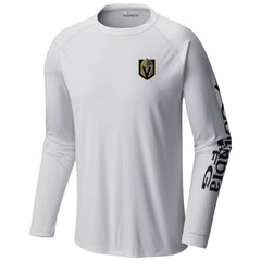 Vegas Golden Knights Columbia Terminal Tackle Omni-Shade Raglan Long Sleeve T-Shirt - White T-shirts