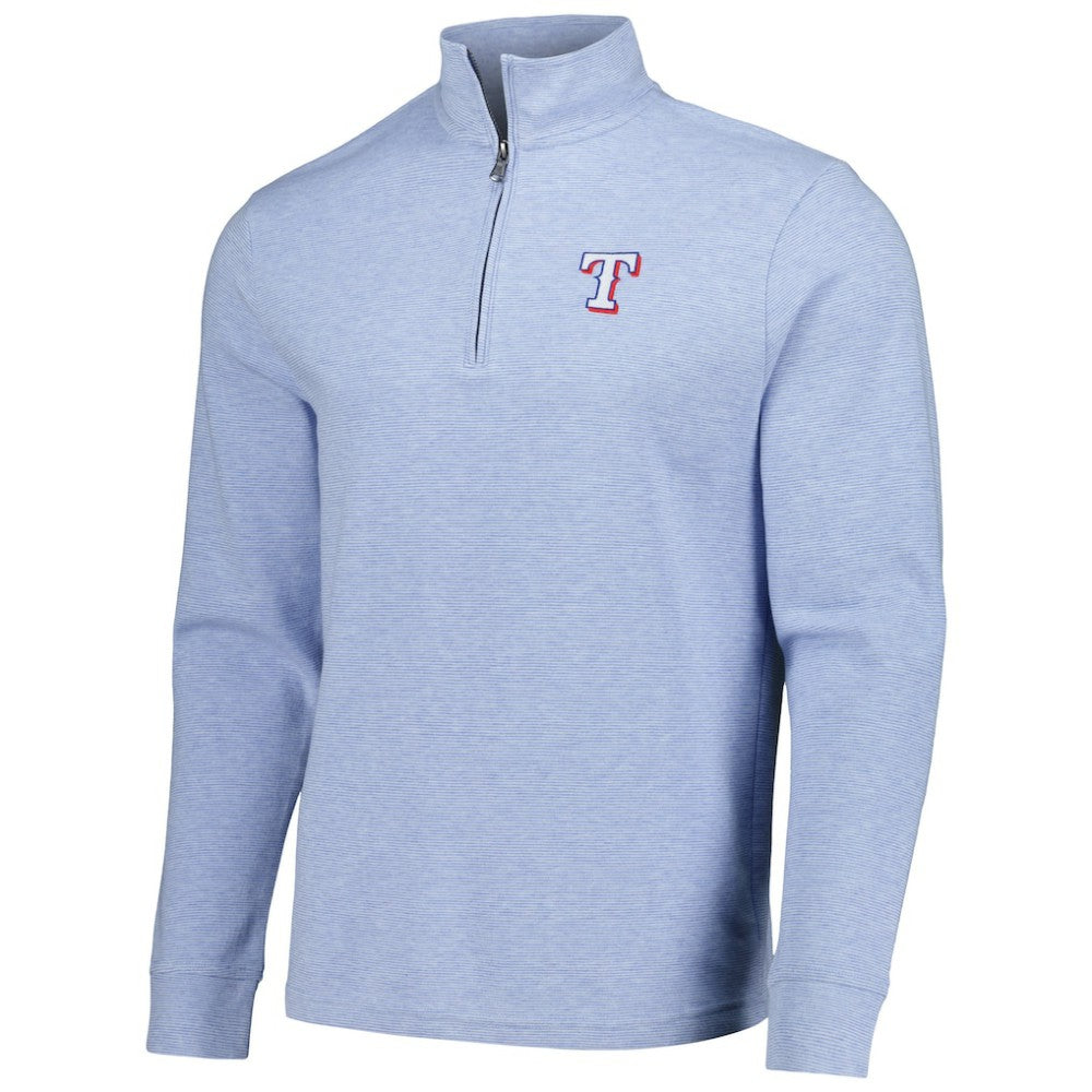 Texas Rangers Vineyard Vines Saltwater Quarter-Zip Jacket Light Blue