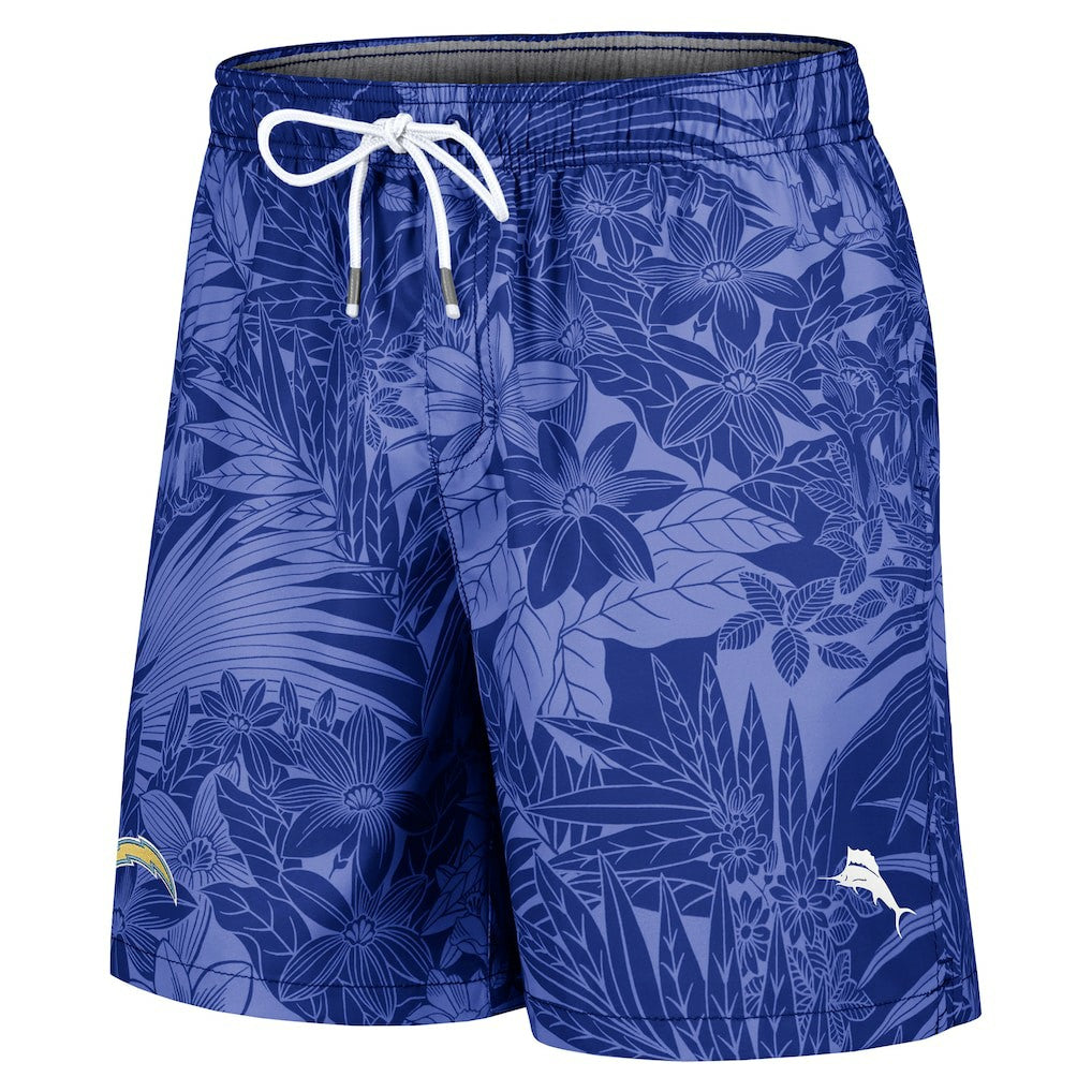 Los Angeles Chargers Santiago Palms Board Shorts - Powder Blue for sale