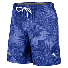 Los Angeles Chargers Santiago Palms Board Shorts - Powder Blue for sale