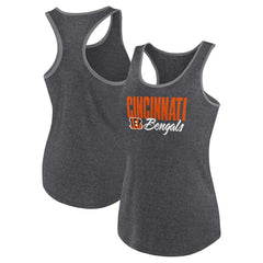 Cincinnati Bengals Women's Plus Size Fuel Tank Top - Heather Black cheap