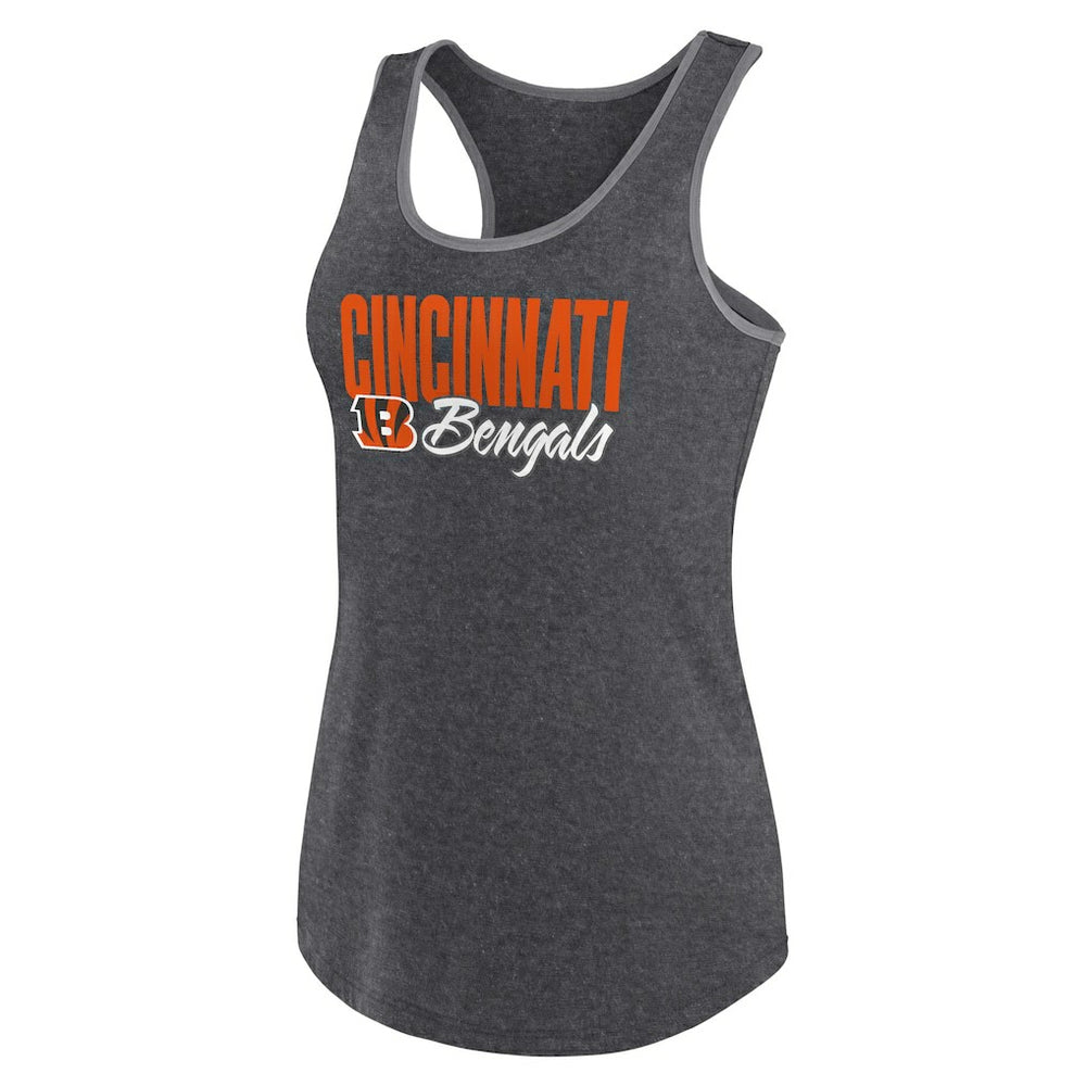 Cincinnati Bengals Women's Plus Size Fuel Tank Top - Heather Black cheap