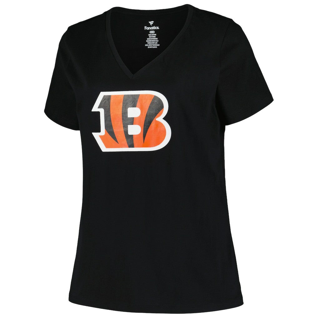 Cincinnati Bengals Women's Plus Size Mother's Day #1 Mom V-Neck T-Shirt - Black cheap