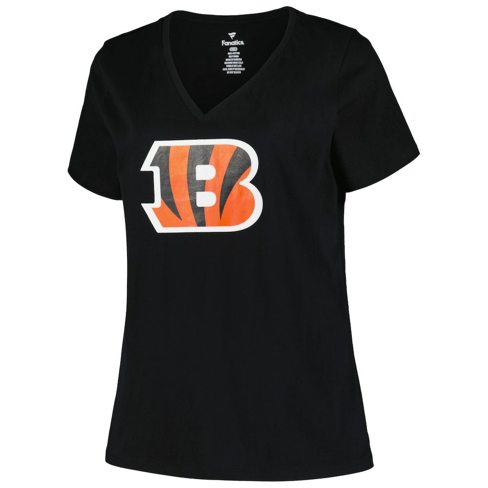 Cincinnati Bengals Women's Plus Size Mother's Day #1 Mom V-Neck T-Shirt - Black cheap