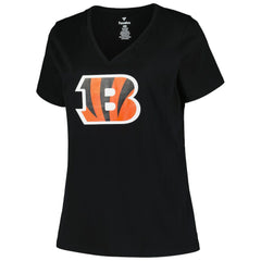 Cincinnati Bengals Women's Plus Size Mother's Day #1 Mom V-Neck T-Shirt - Black cheap