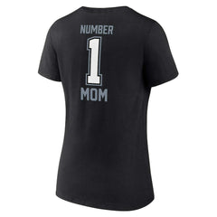 Las Vegas Raiders Women's Plus Size Mother's Day #1 Mom V-Neck T-Shirt - Black discount