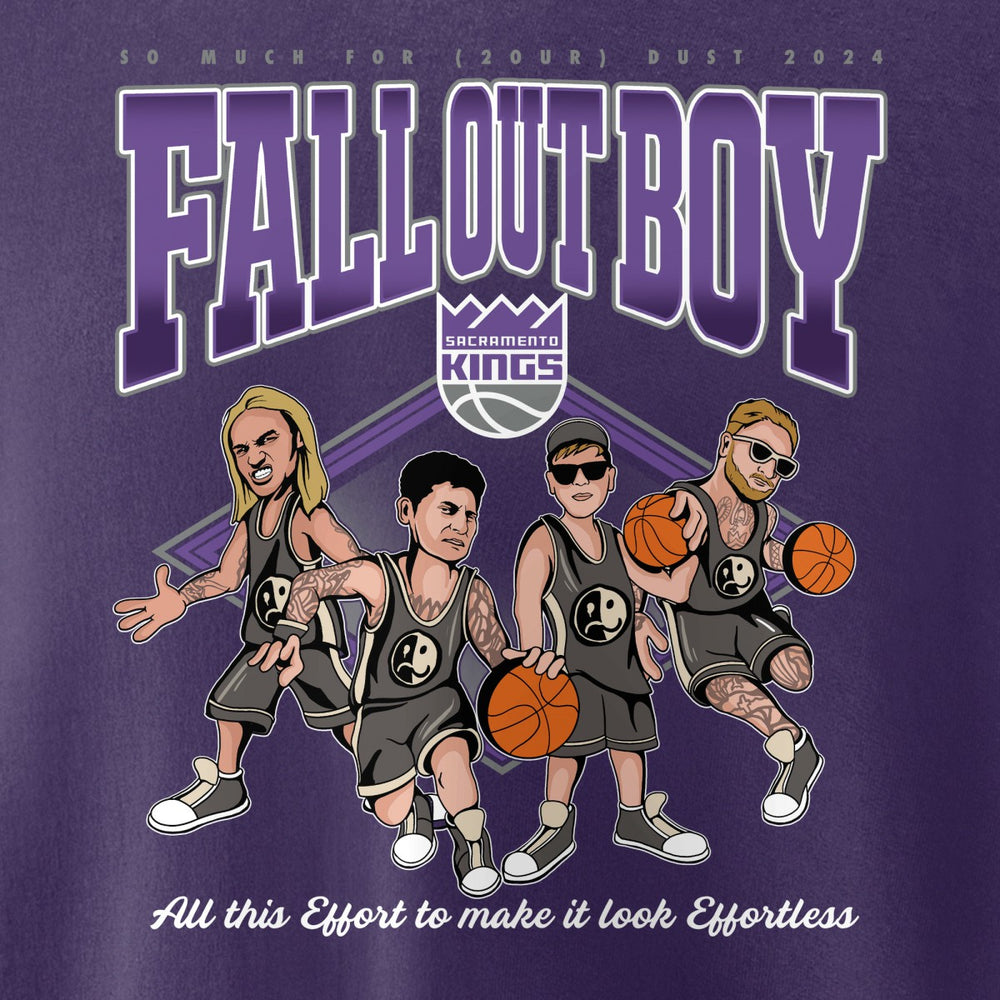Fall Out Boy x Sacramento Kings Unisex So Much For (2our) Dust Pullover Sweatshirt - Purple for sale