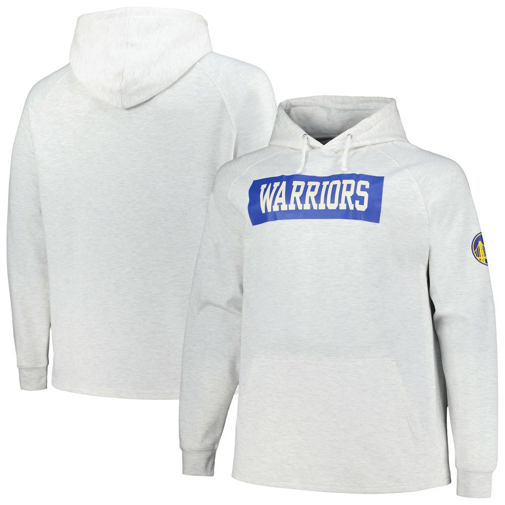 Golden State Warriors Big & Tall Raglan Tri-Blend Pullover Hoodie sale - Ash cheap