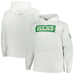 Milwaukee Bucks Big & Tall Raglan Tri-Blend Pullover Hoodie - Ash on sale