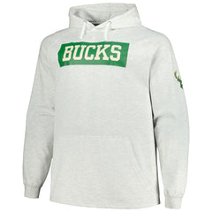 Milwaukee Bucks Big & Tall Raglan Tri-Blend Pullover Hoodie - Ash on sale