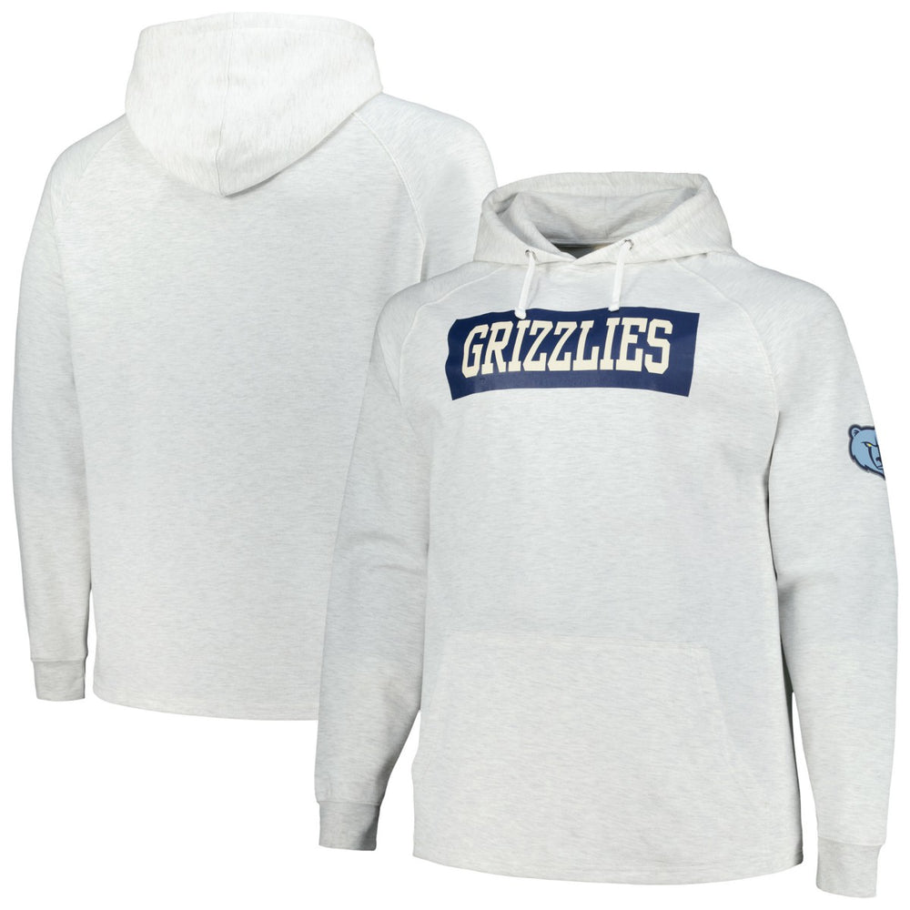 Memphis Grizzlies Big & Tall Raglan Tri-Blend Pullover Hoodie - Ash online