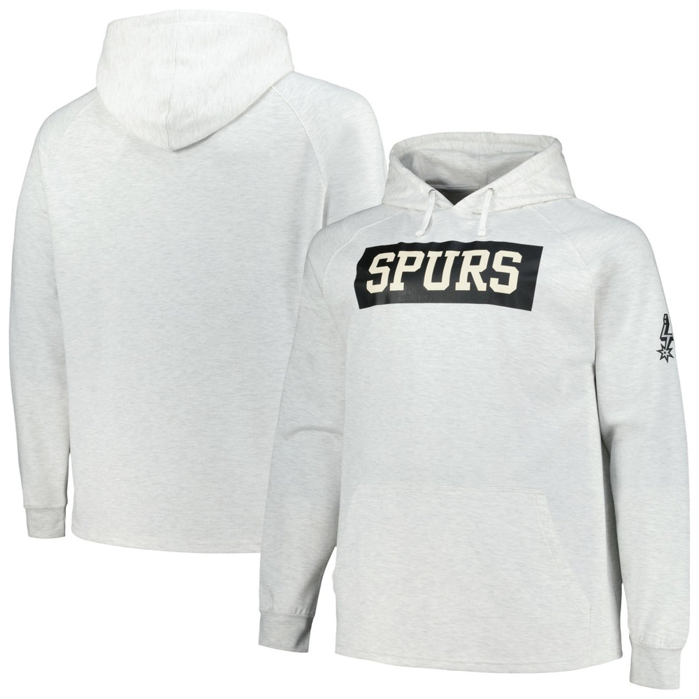 San Antonio Spurs Big & Tall Raglan Tri-Blend Pullover Hoodie - Ash on sale