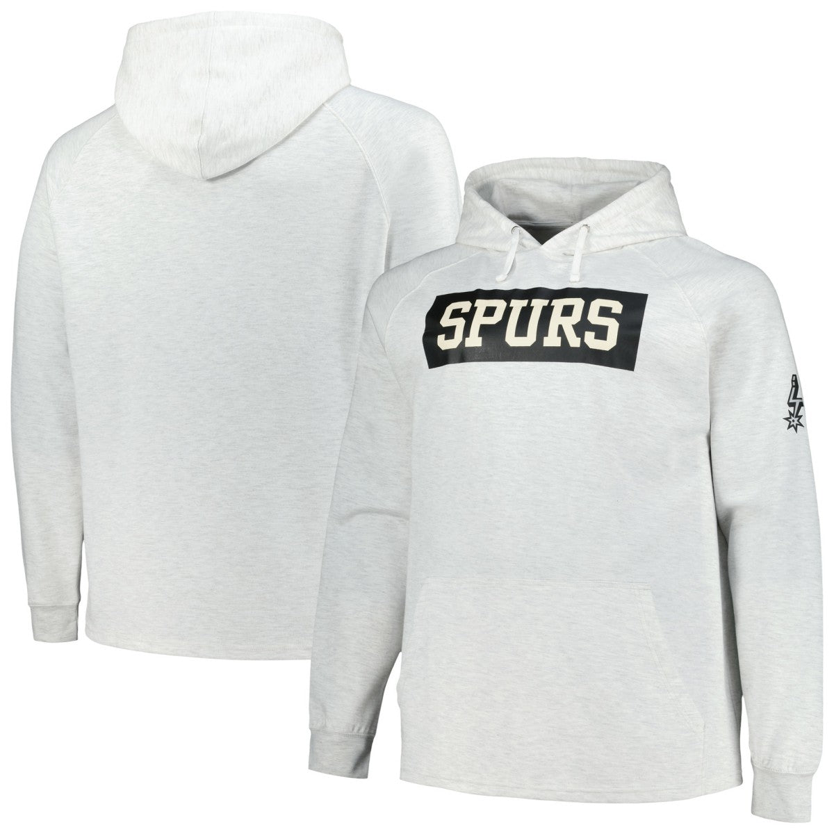 San Antonio Spurs Big & Tall Raglan Tri-Blend Pullover Hoodie - Ash on sale