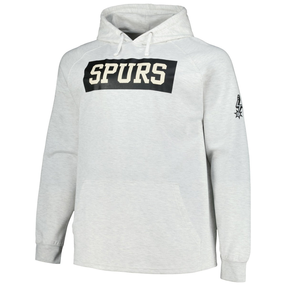 San Antonio Spurs Big & Tall Raglan Tri-Blend Pullover Hoodie - Ash on sale