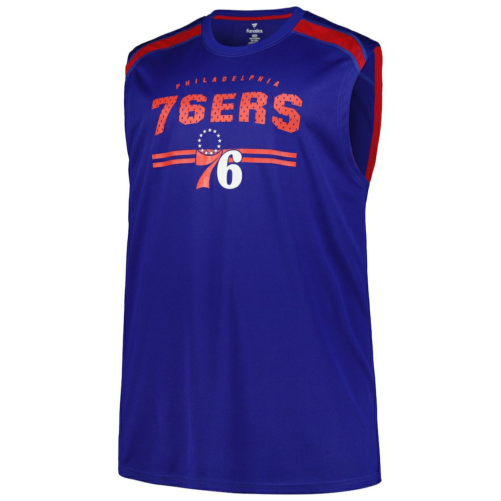 Philadelphia 76ers Big & Tall Birdseye Muscle Tank Top - Royal sale