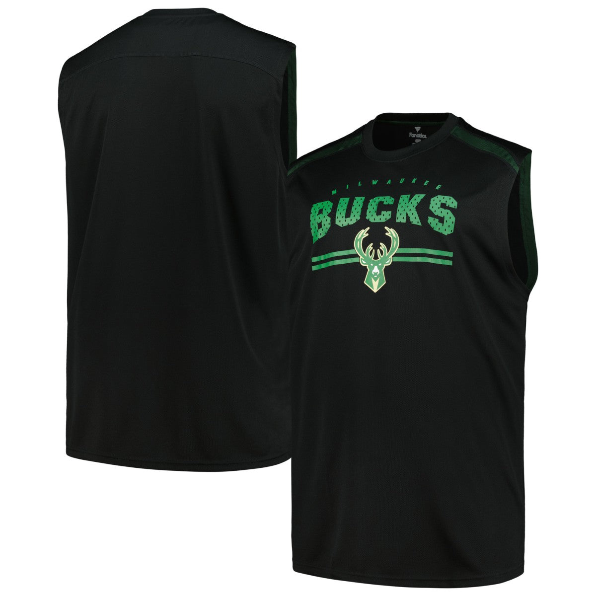 Milwaukee Bucks Big & Tall Birdseye Muscle Tank Top - Black shop