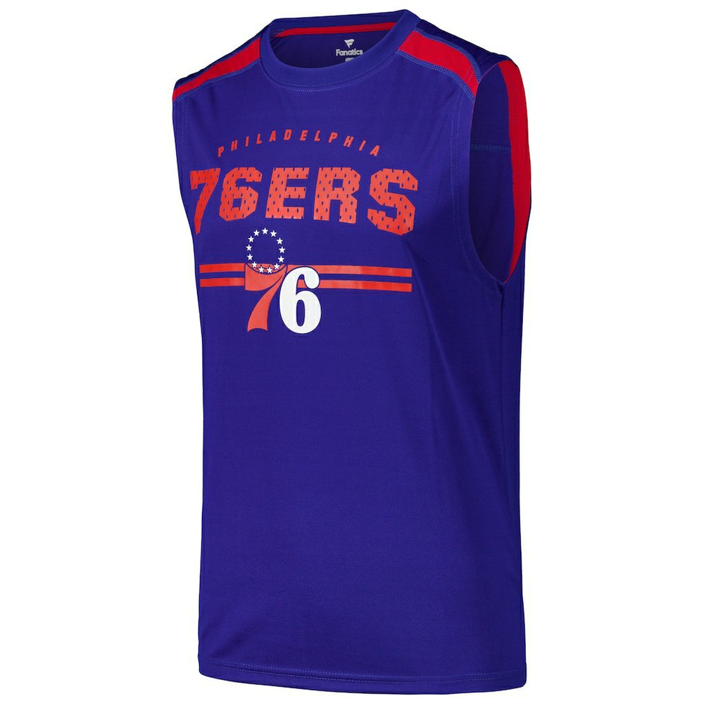 Philadelphia 76ers Birdseye Muscle Tank Top - Royal online