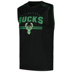 Milwaukee Bucks Birdseye Muscle Tank Top - Black sale