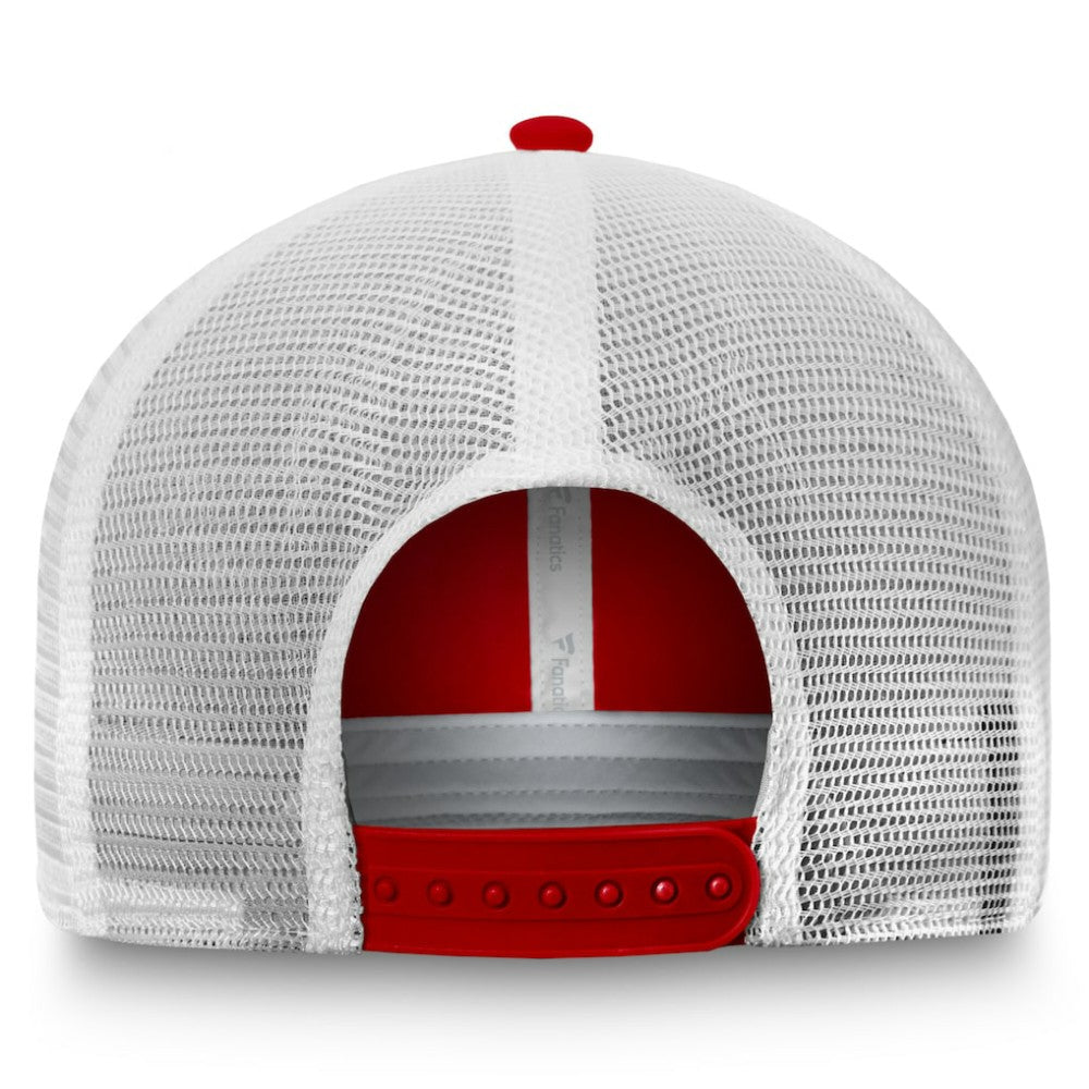 New Jersey Devils Fanatics Core Primary Logo Trucker Adjustable Hat - Red/White Jerseys