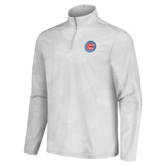 Chicago Cubs Tommy Bahama Delray Frond IslandZone Half-Zip Jacket Gray