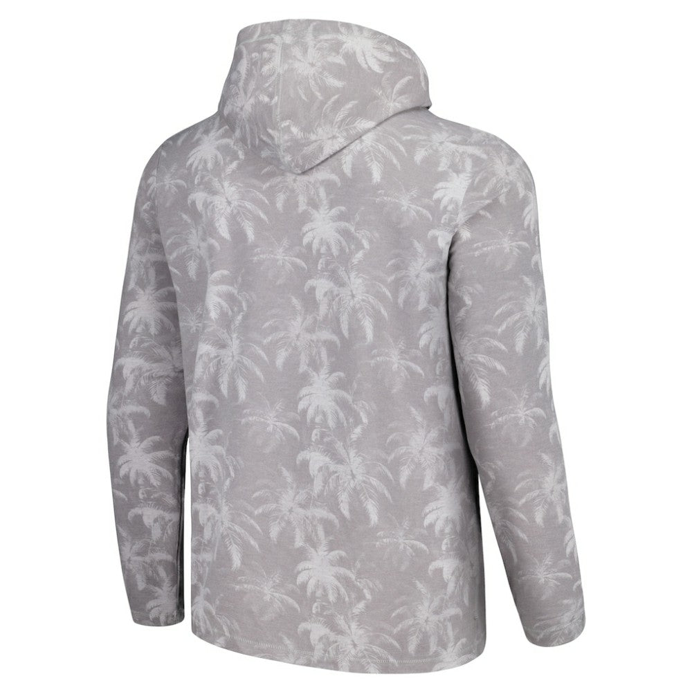 Seattle Mariners Tommy Bahama Palm Frenzy Hoodie Long Sleeve T-Shirt Gray