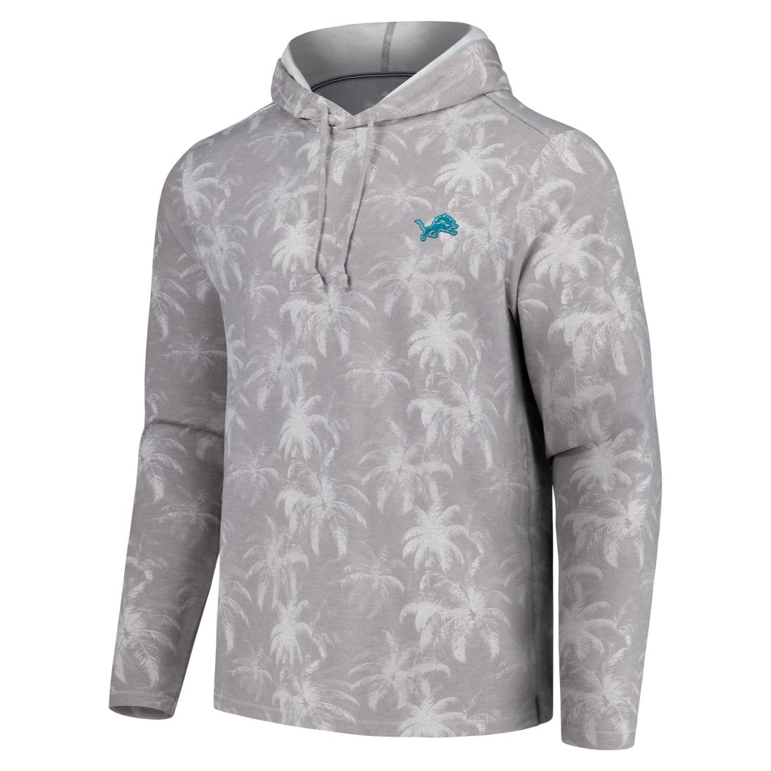 Detroit Lions Palm Frenzy Hoodie Long Sleeve T-Shirt - Gray outlet